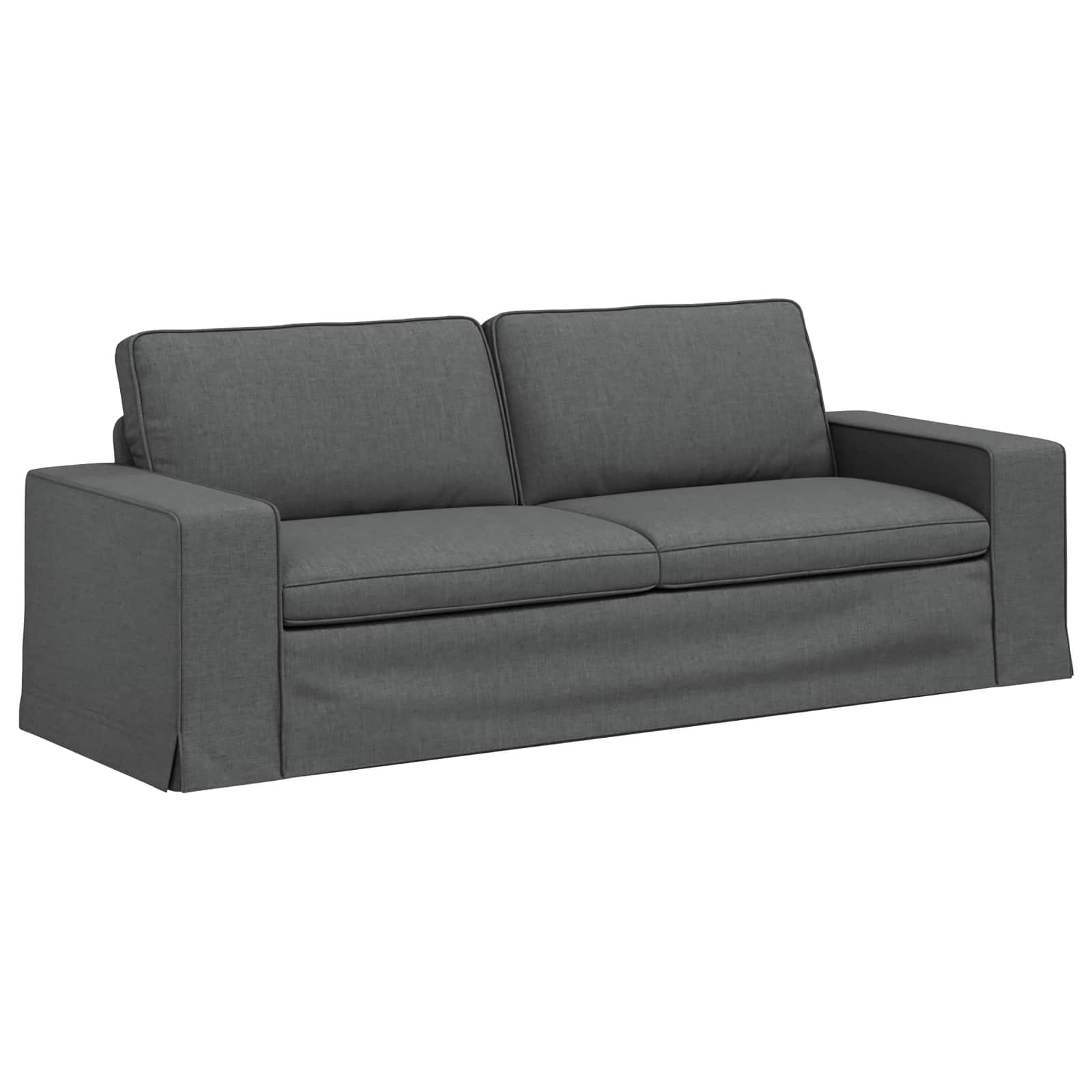 Sofa Dark Grey 222 X 80 X 82 Cm Fabric Vidaxl