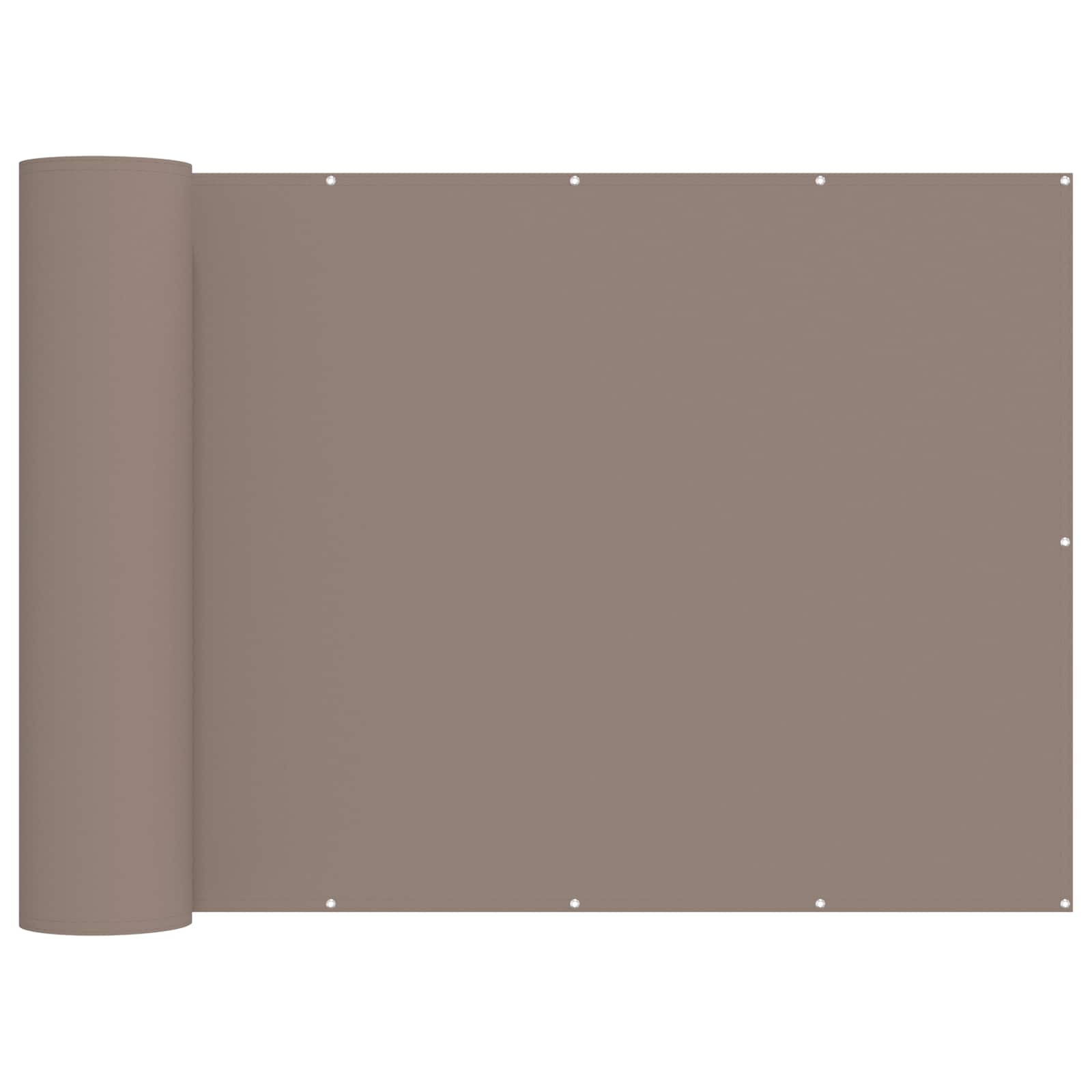 Balcony Privacy Screen 180 X 500 Cm Fabric With Pu Coated Taupe Vidaxl