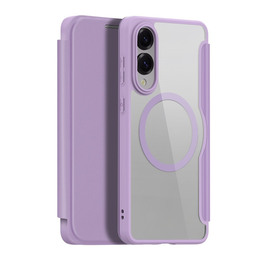 Funda tipo billetera Compatible con DUX DUCIS MagSafe para Samsung Galaxy S25 Plus S25 Ultra S25 Edge Folio Funda de cuero con tarjetero