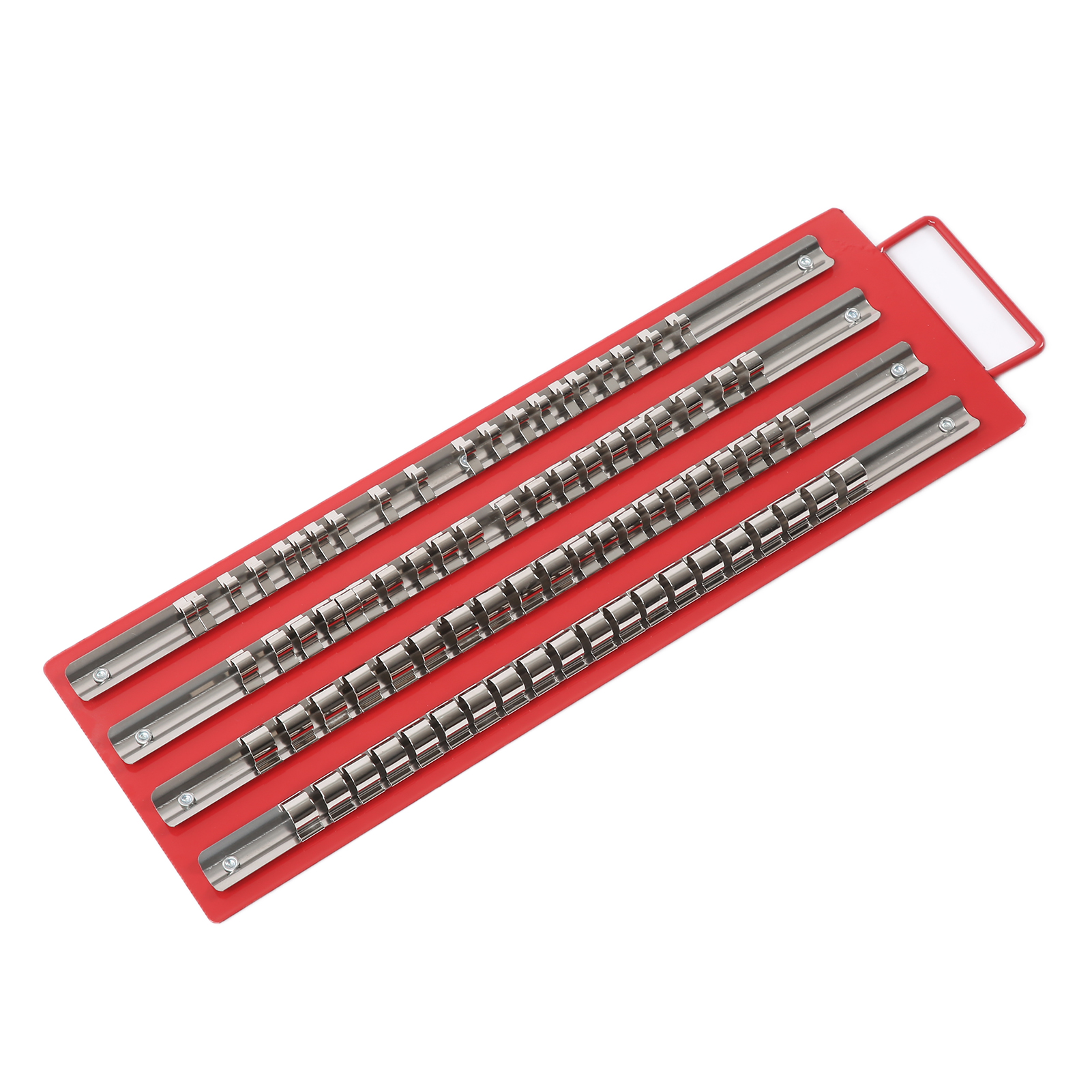 Organisateur de douilles 1/4, 3/8 et 1/2 pouce en acier, support portable pour clés à chocs, lot de 2