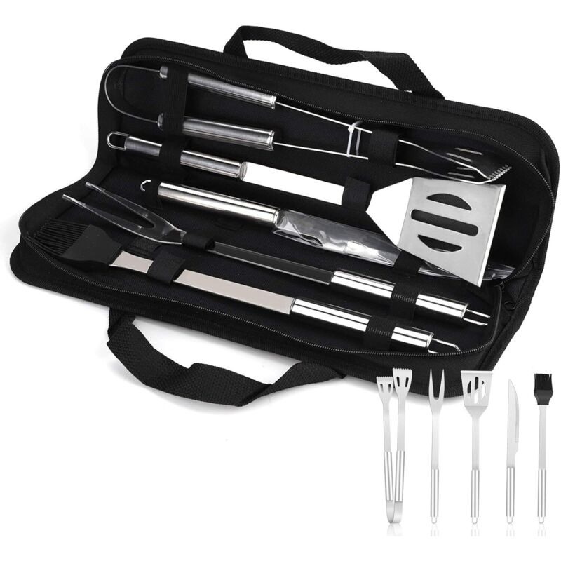 Set Di 5 Utensili Per Barbecue, Kit Di Attrezzi Per Barbecue In Acciaio Inossidabile, Accessori Per Barbecue, Utensili Per Barbecue, Accessori Per Barbecue Per Giardino, Attività All'aperto, Escursion