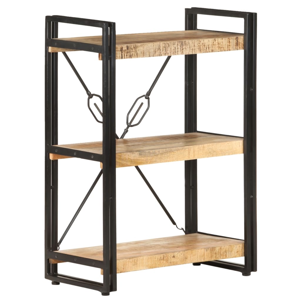 3-tier Bookcase 60x30x80 Cm Solid Mango Wood Vidaxl