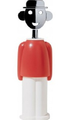 Alessi Unisex Rot - Korkenzieher Mendini - Verchromtes Zamak - Designer Alessandro Mendini - Image 4