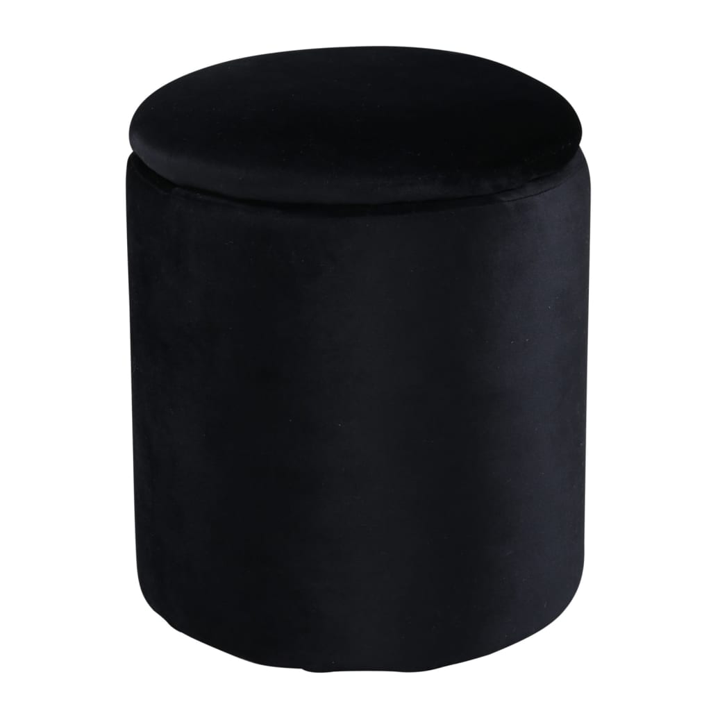 Venture Design Limpen Pouf Mit Stauraum, Schwarzer Samt, Ø32 - Bild 4