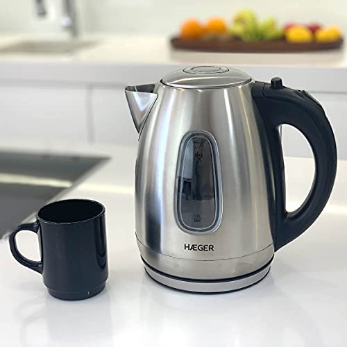 Haeger EK-22S.027A Elektro-Wasserkocher Moldavie mit 2200 W Leistung, Kapazität 1,7 l, kabelloses System für mehr Komfort, Lampe für Heizungsanzeige - Bild 3