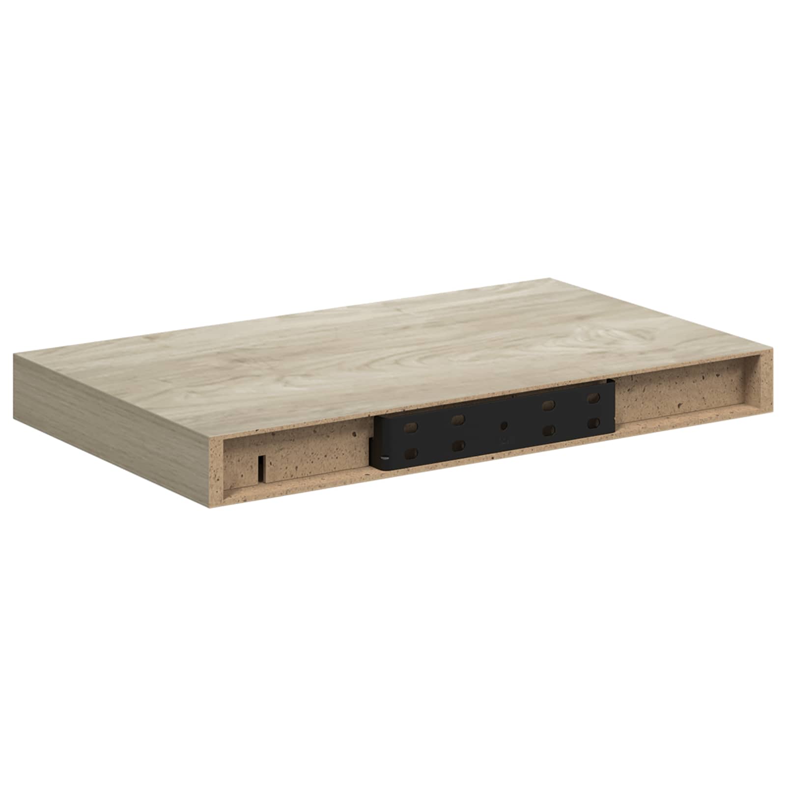 Vidaxl Braun Floating Wall Shelves 2 Pcs Oak 40X23,5X3,8 Cm Mdf