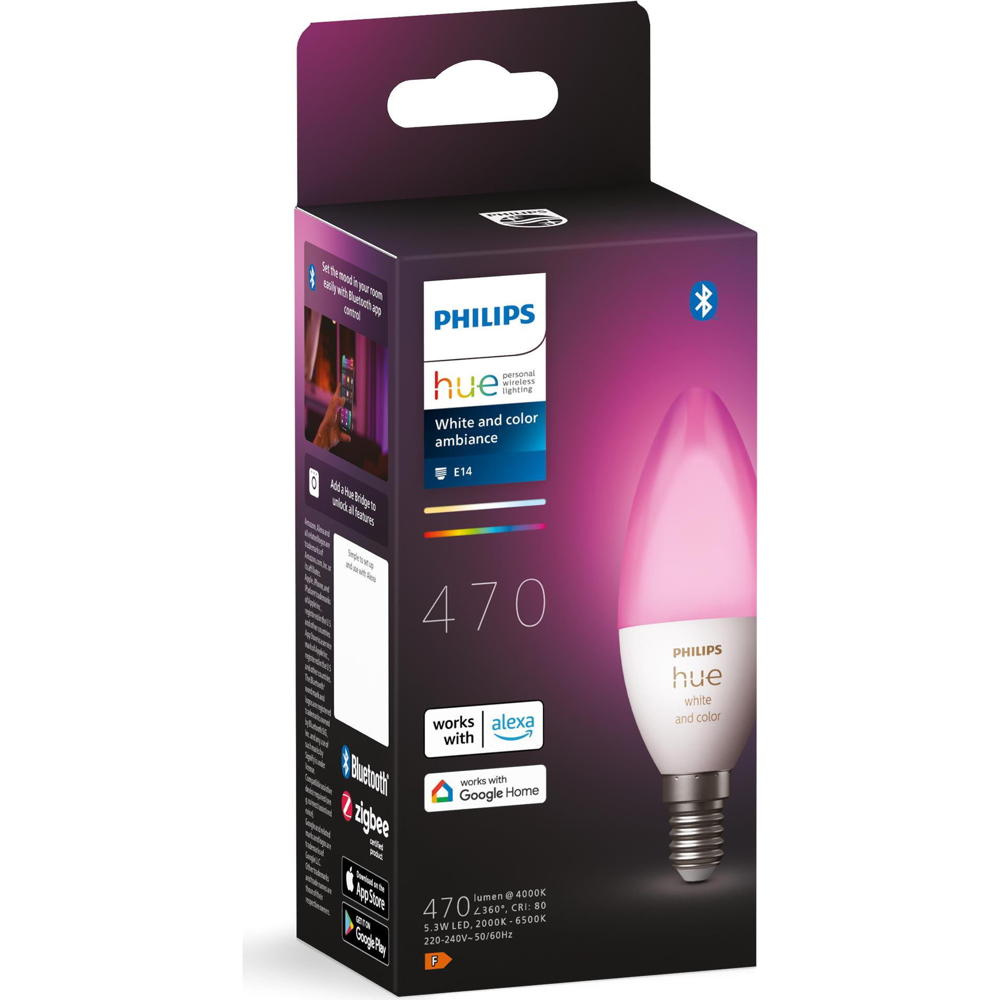 Philips Hue - Led Kerze E14 Bt 5,3w 470lm White Color Ambiance