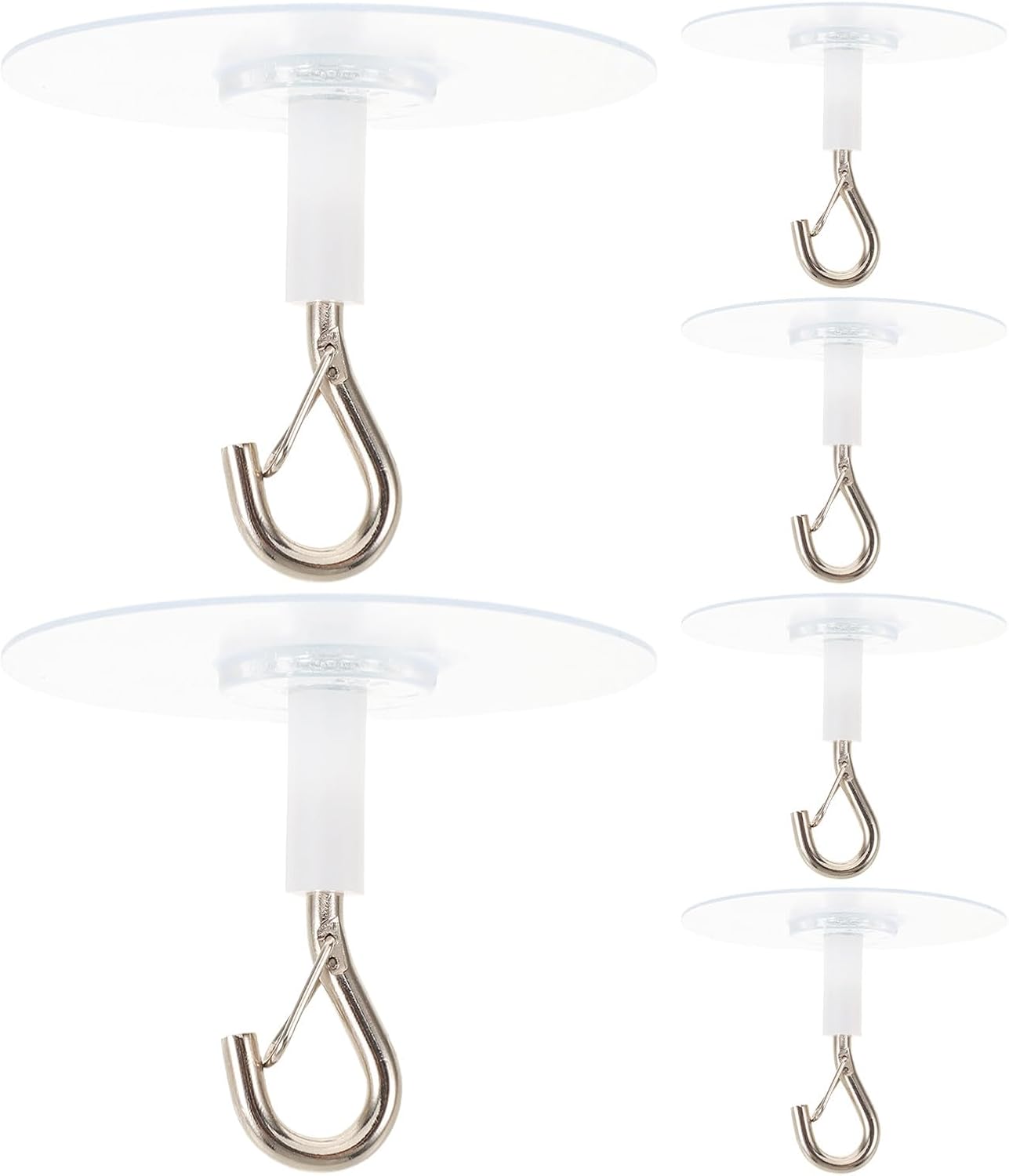 Crochets adhésifs pour moustiquaire, fixation sans perçage, transparent, lot de 6