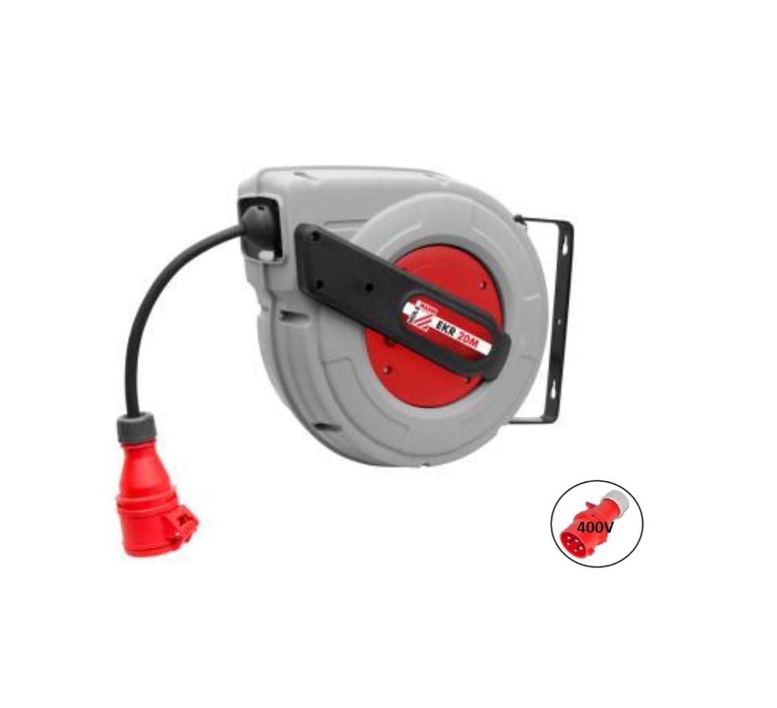 HOLZMANN-MASCHINEN Elektrokabel-Aufroller, Kabellänge: 21 m, H07RN-F5G1.5, grau - Image 3
