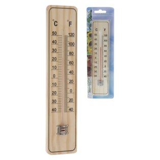 Thermometer - Holz- für drinnen / außen - Temperaturmesser mit Skala NEU OVP - Image 3