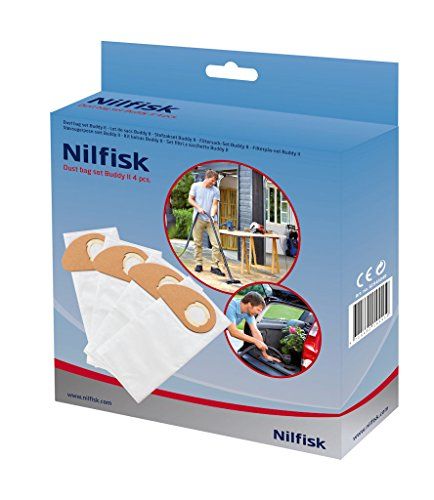 Nilfisk Weiß Vliesfilterbeutel Für Modell Buddy Ii 12, Ii 18 4 Stück