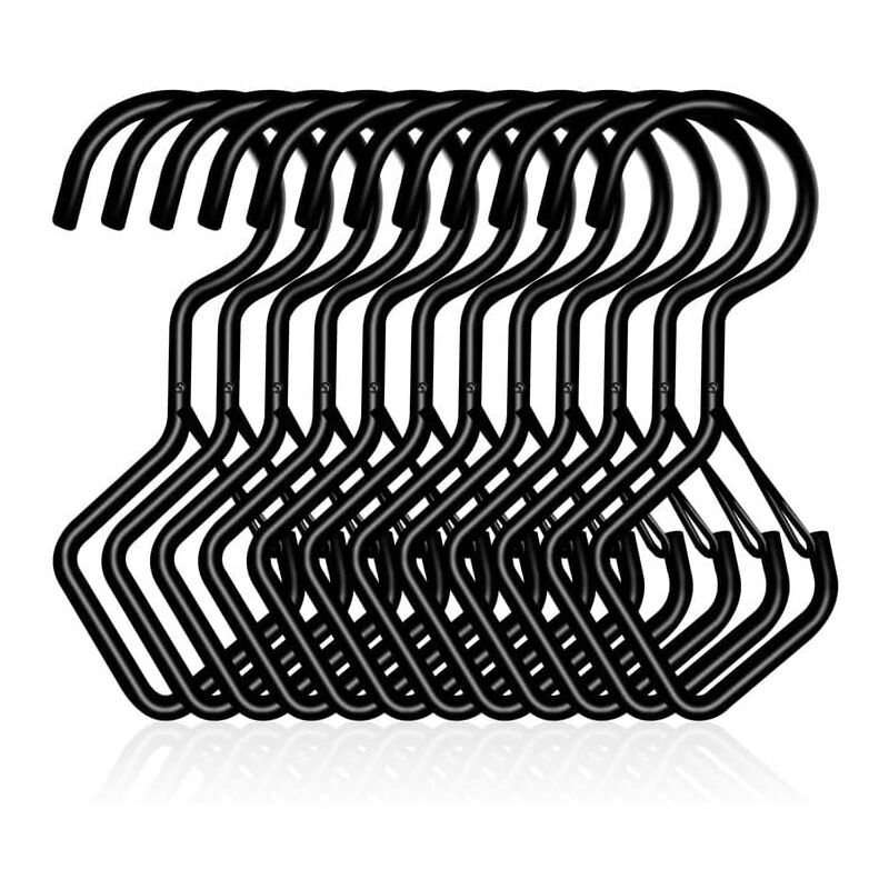 Crochet en S avec boucle de sécurité, 101 mm, métal robuste, lot de 12