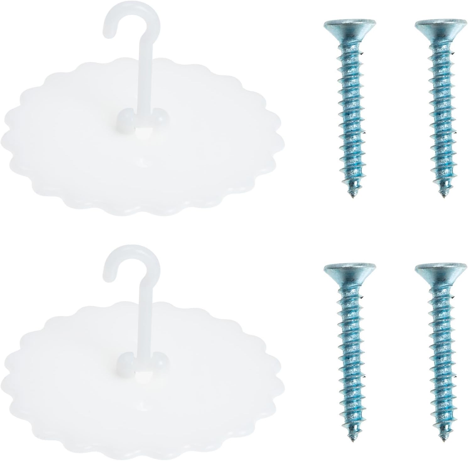 Crochet de suspension à ventouse en PU, fixation adhésive, blanc, lot de 2