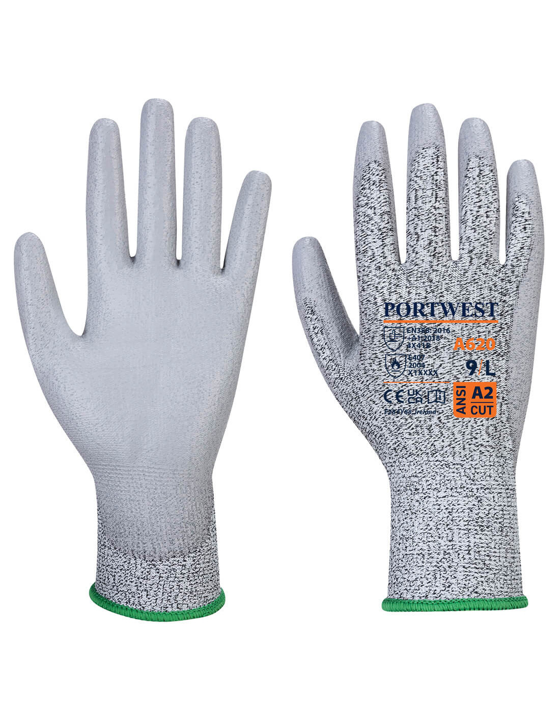 Portwest Grau Handschuhe Lr Handfläche Pu Schnittschutz B S - Größe 7 - Bild 3