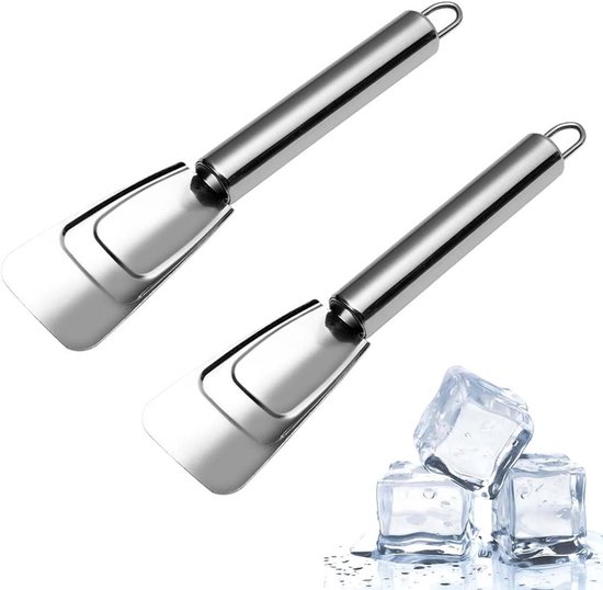 Raschietto Per Ghiaccio In Acciaio Inox, Spatola Per Sbrinare Congelatore, Frigorifero O Contenitore Del Ghiaccio, Argento