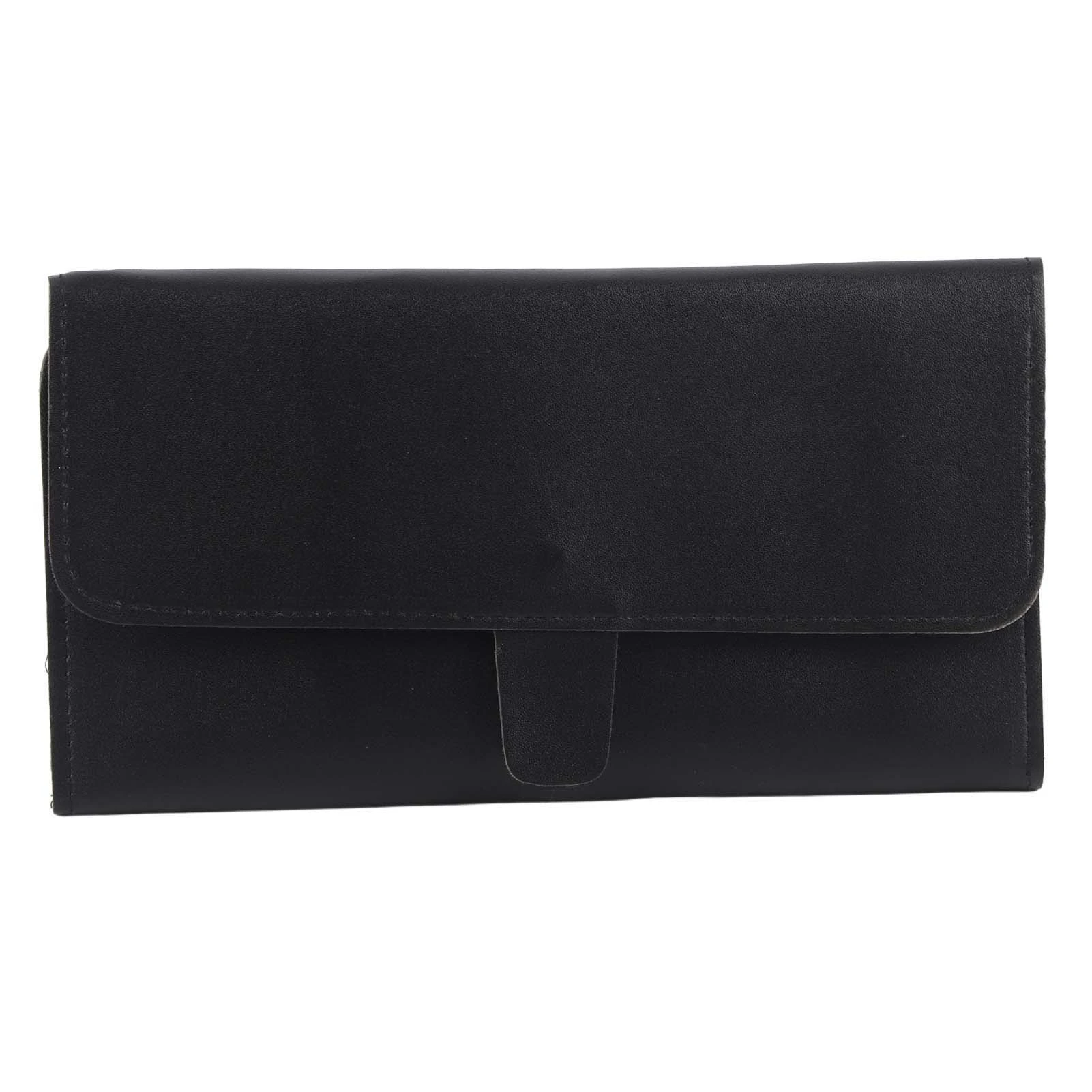 Organisateur de ciseaux en cuir PU noir, compact et léger, fermeture éclair, pour coiffure et salon
