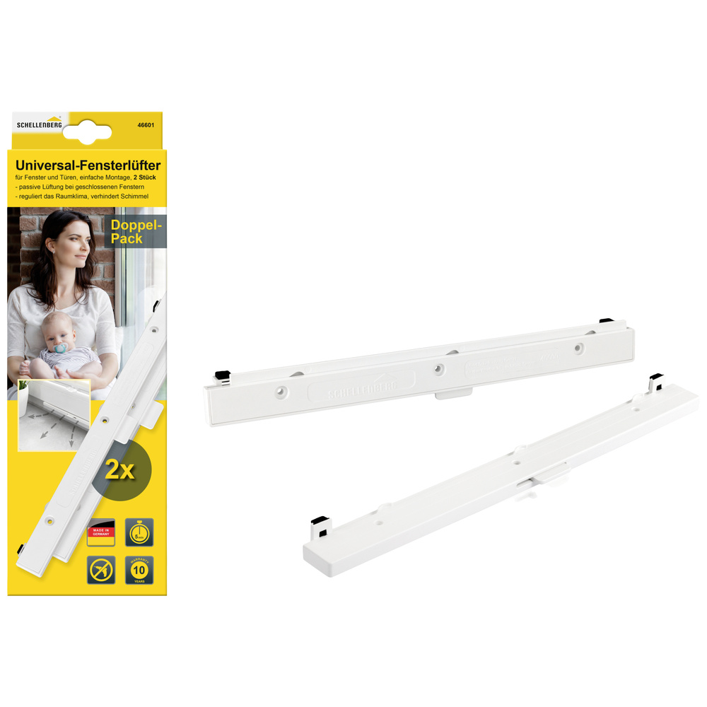 Schellenberg Weiss Zubehör Belüftungstechnik, Universal-Fensterlüfter Starterset - Image 3