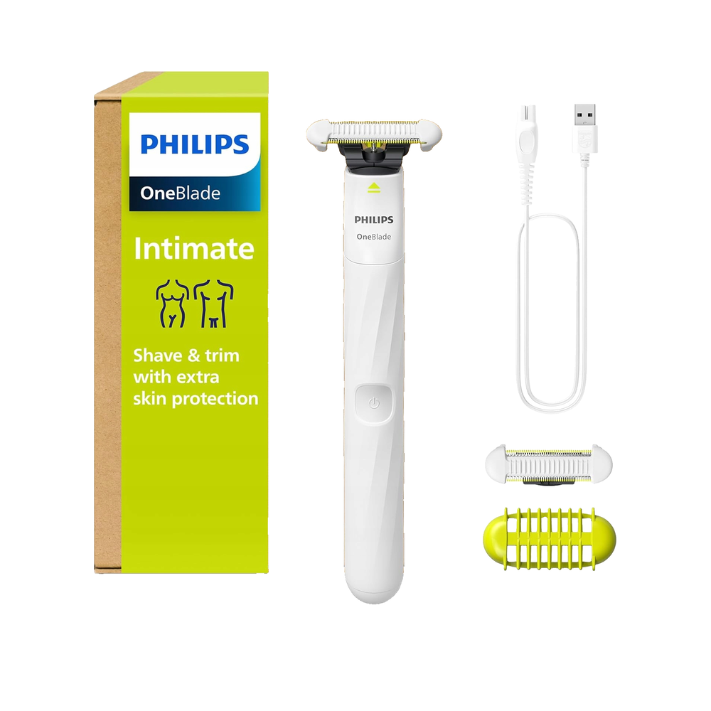 Philips Damen Weiss Trimmer + Haarschneider, Oneblade Intimate - Bild 4