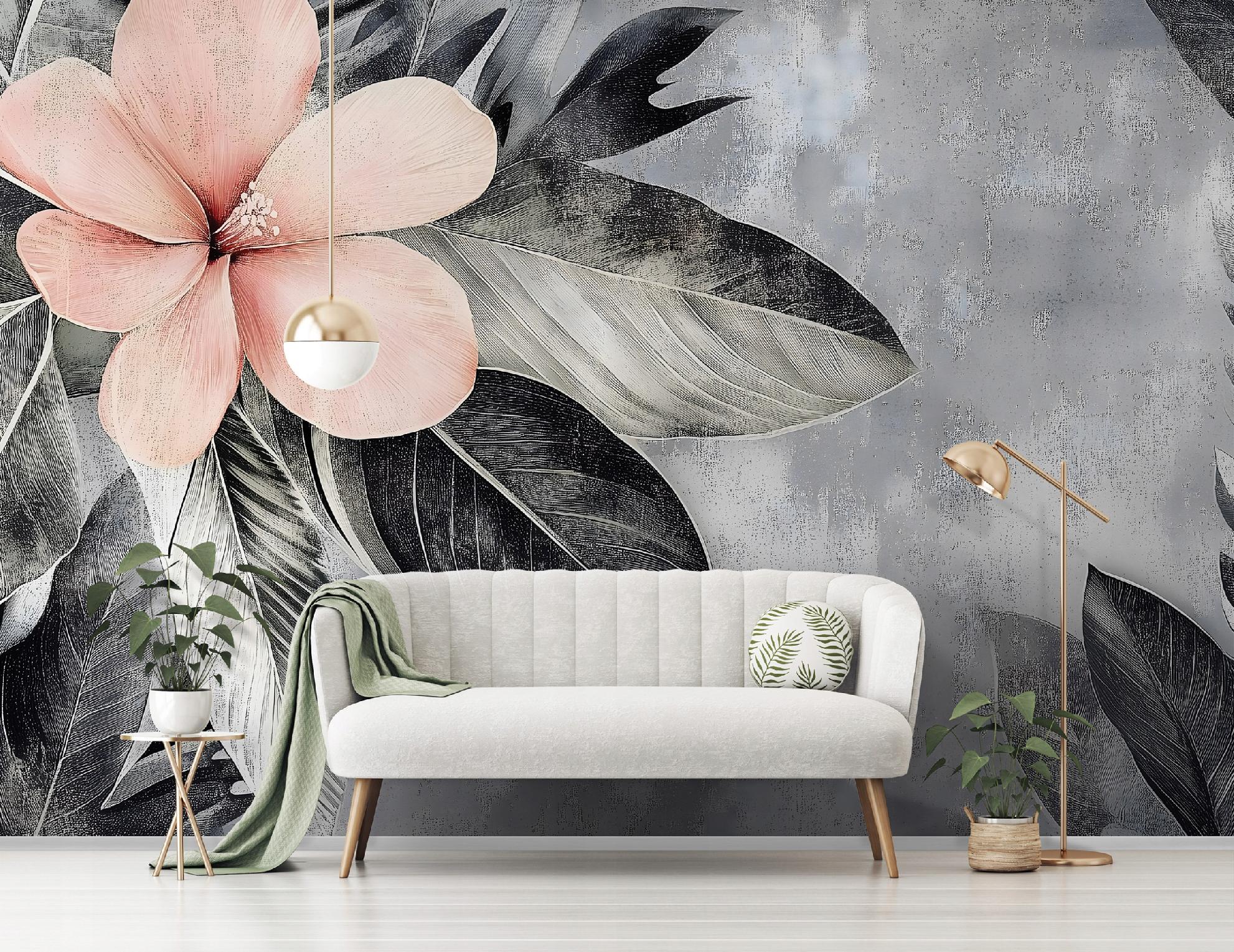 Wallarena Vlies Fototapete Blätter Blumen 300x210 Cm, Tapeten, Für Wohn Und Schlafzimmer, Vliestapete Wandtapete Tapete 3d Effekt- Inkl. Kleister - Botanisch