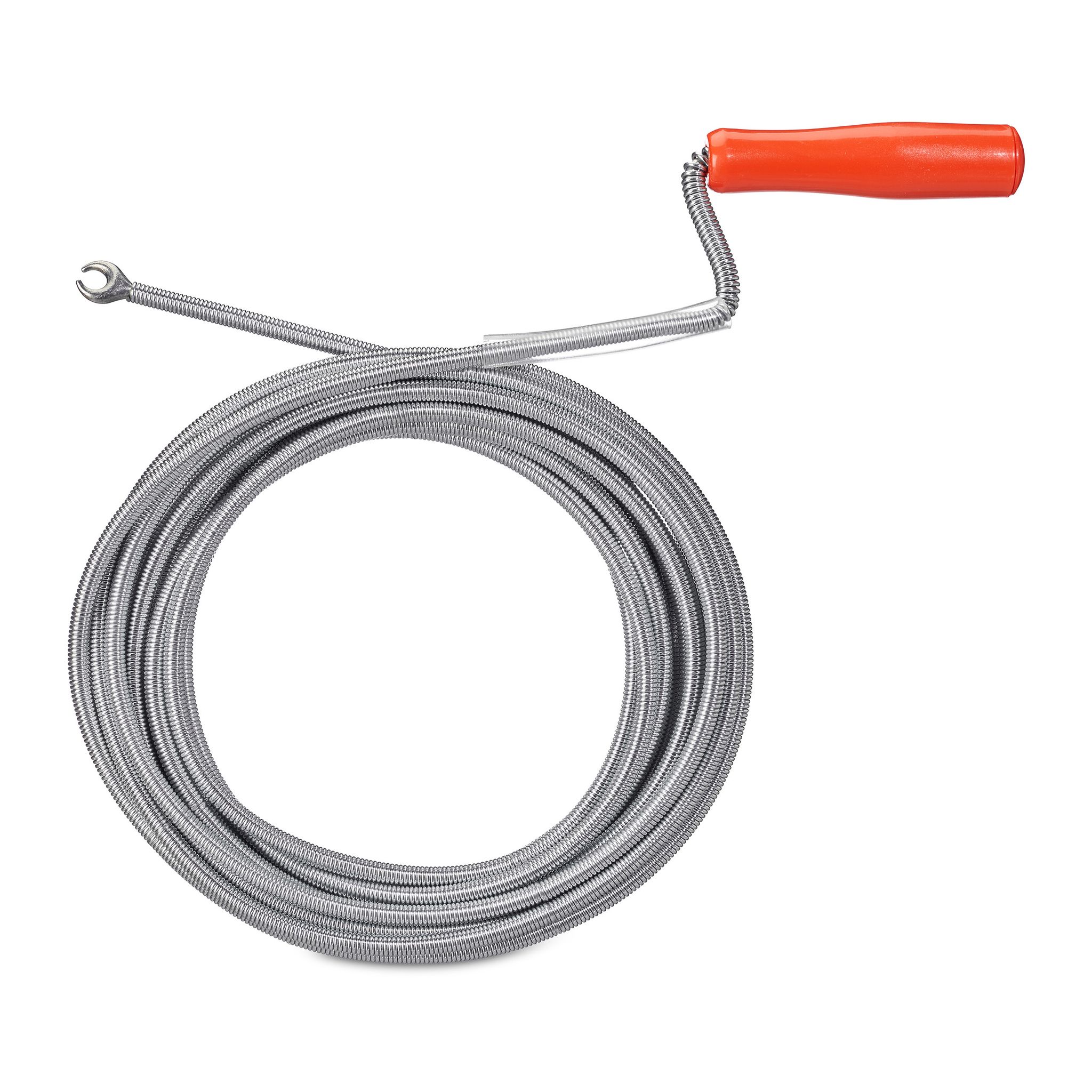 Drain Snake With Claw, Mechanical Pipe Cleaning Spiral, Clog Remover Toilet, Tub & Sink, 9mm X 10m, Silver - Relaxdays