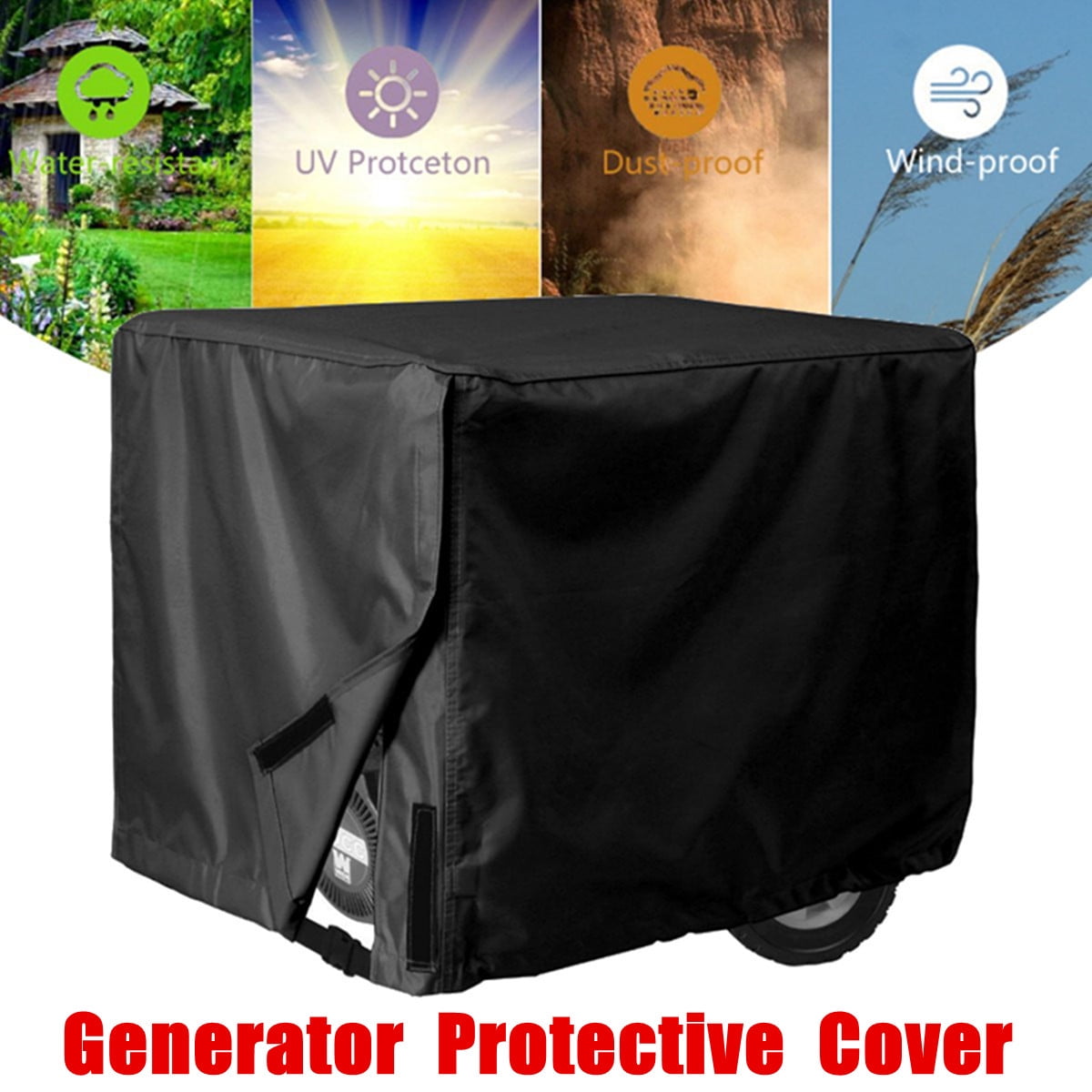 Housse de protection pour générateur, tissu Oxford 210D imperméable, 81 x 61 x 61 cm