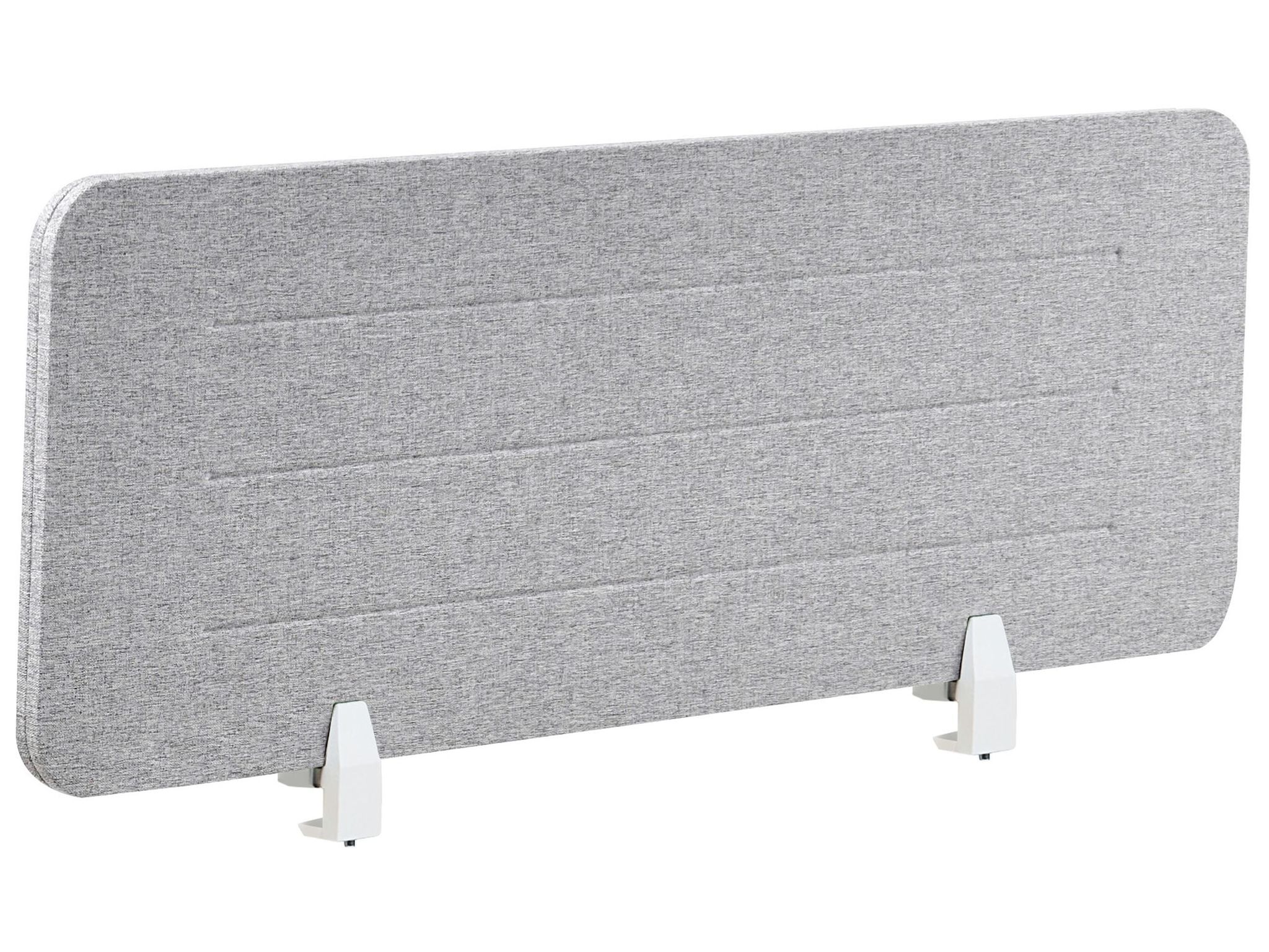 Beliani Desk Screen 120 X 40 Cm Light Grey Ziggy