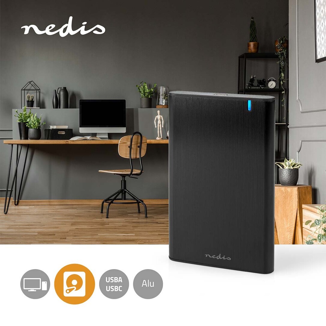 Nedis HDDE25410BK storage drive enclosure - Bild 3
