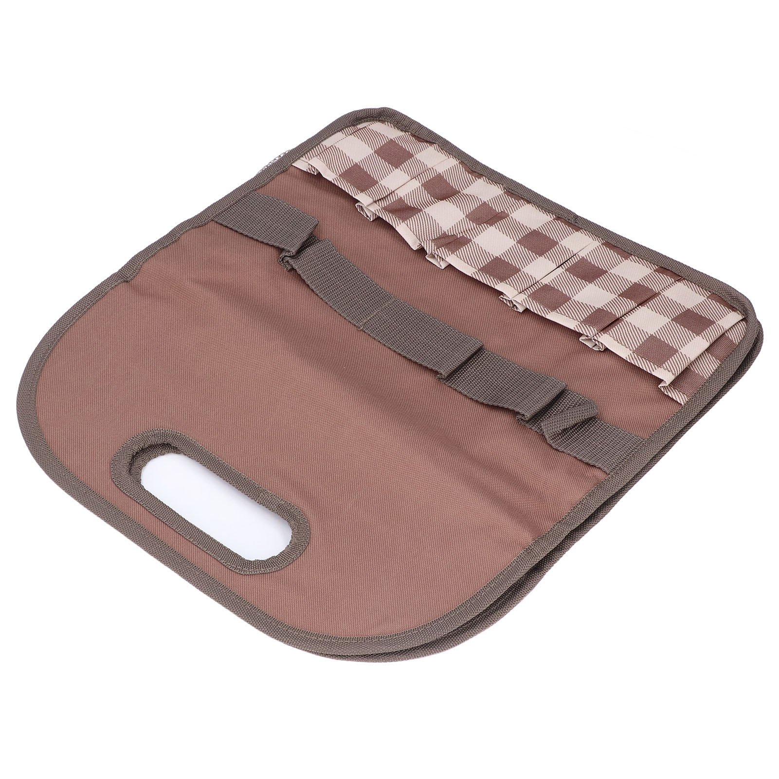 Sac à outils de jardin en toile Oxford 600D, grande capacité, motif écossais, 350 g