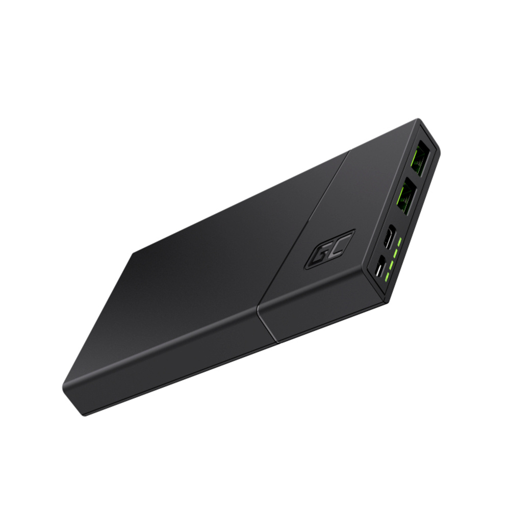 Green Cell Powerbank Ladegerät 10000mAh Schnellladen PD 18W 4 USB Ports Schwarz - Bild 6