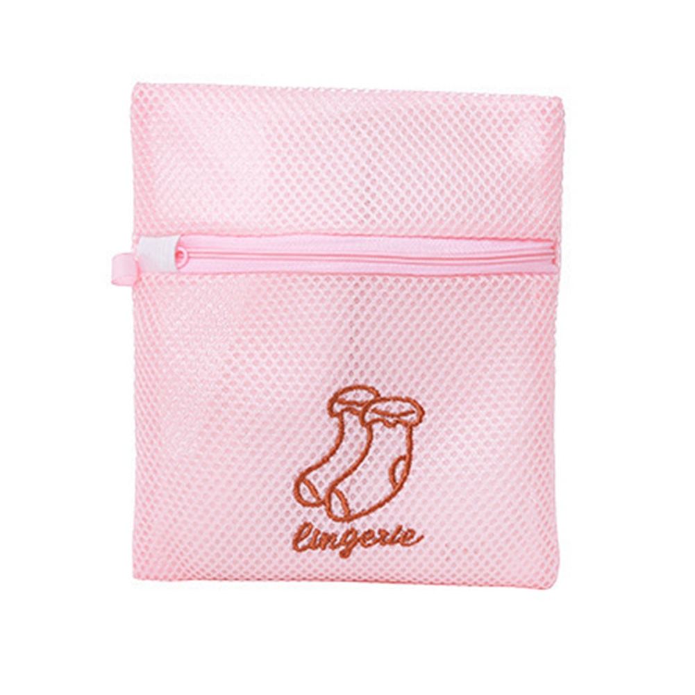 Filet de lavage en polyester à maille fine, fermeture éclair, 22 x 19 cm, noir