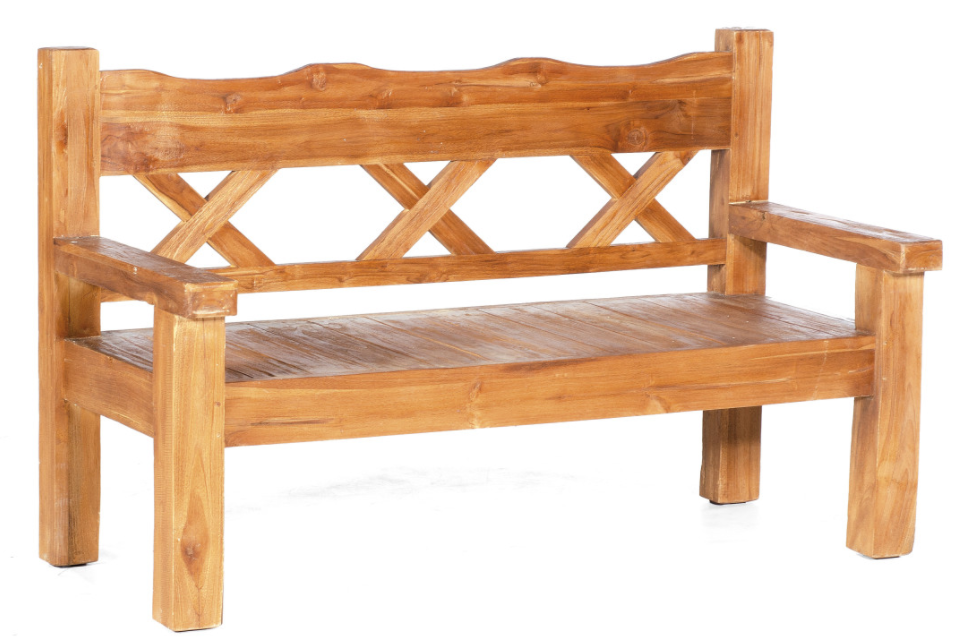 Sonnenpartner Gelb - Sitzbank Jumbo 160 Cm Teakholz Old Teak 3-Sitzer Bank Gartenbank