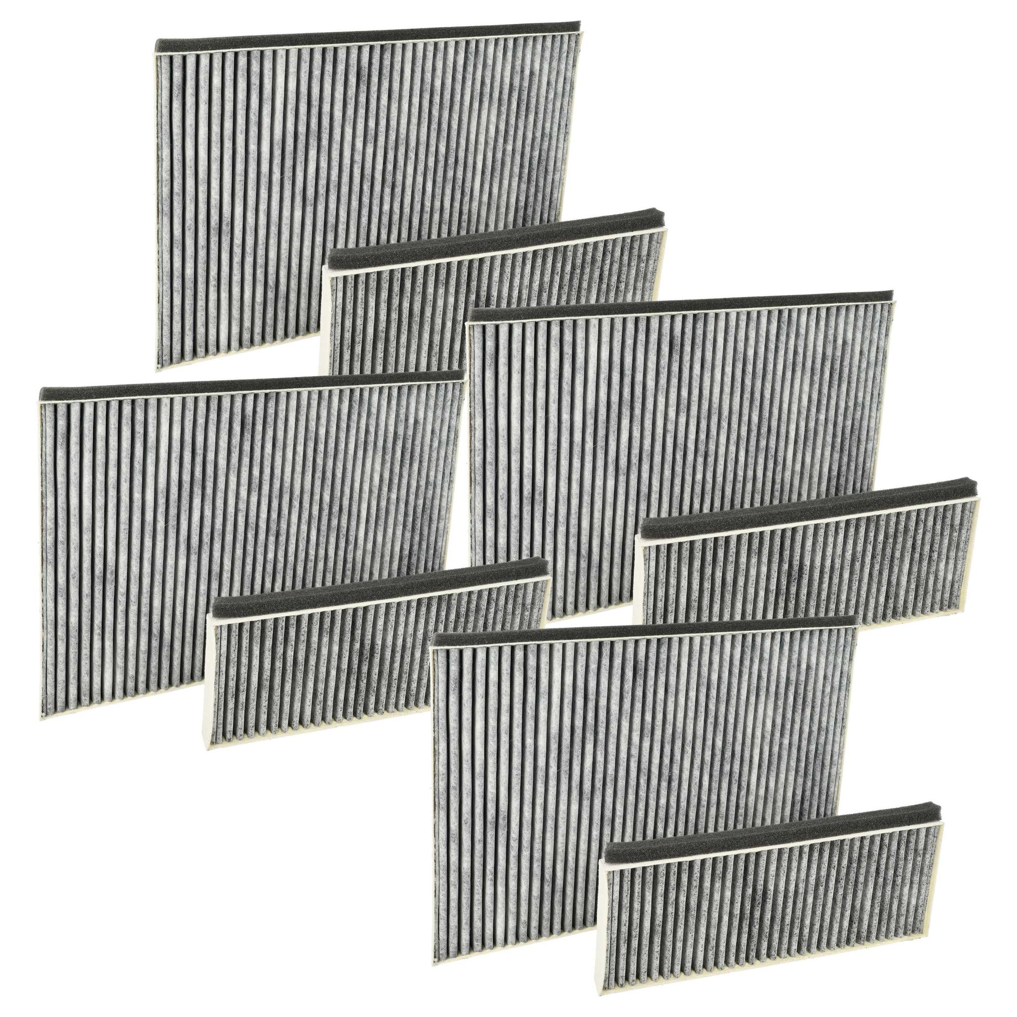 8x Filter Ersatz Für Alapure Hfk8700 Für Dunstabzugshauben - 8x Aktivkohlefilter Grau Weiß - Vhbw