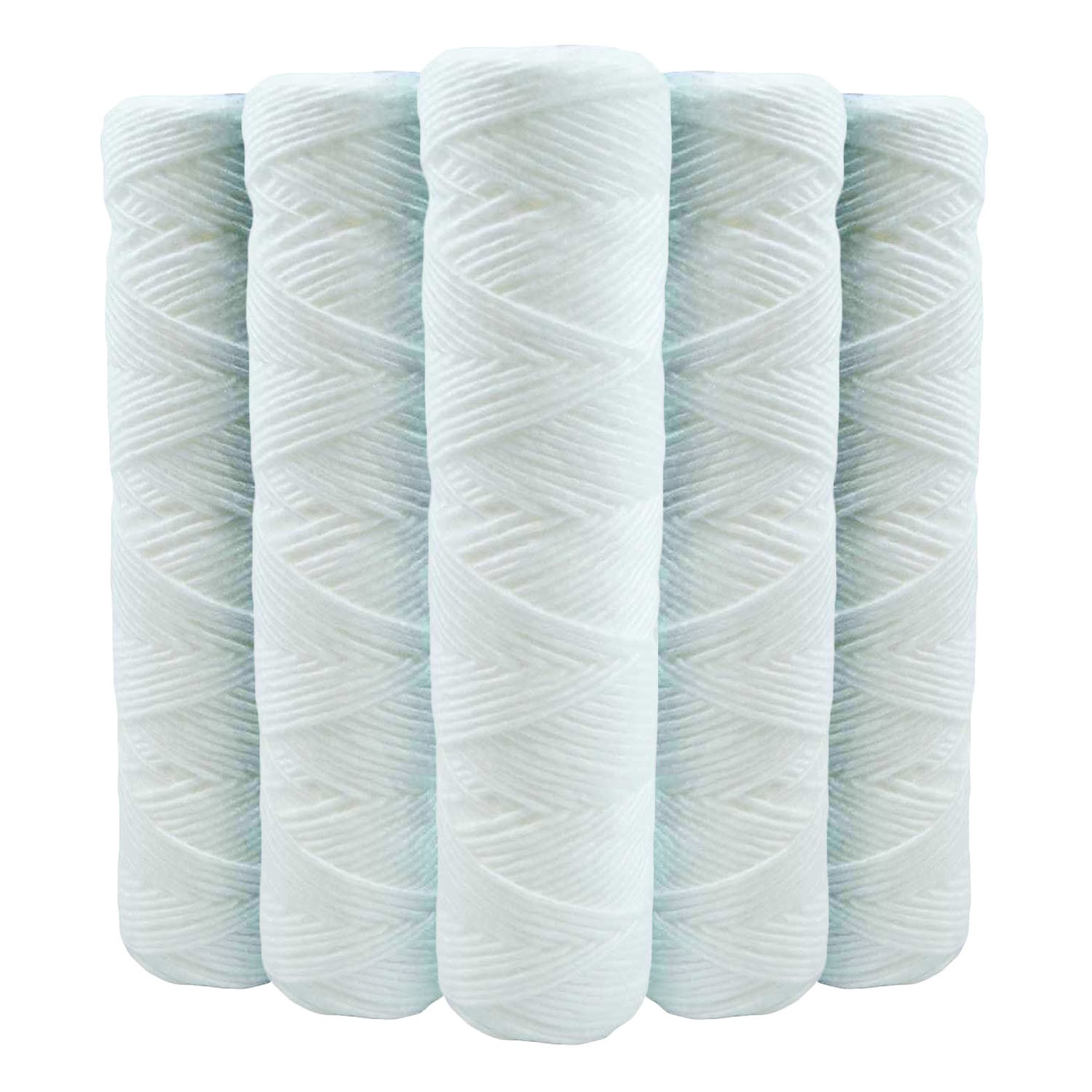 Set Di 5 Cartucce Avvolte 9'3/4 - 20µm Per Portafiltro Acqua