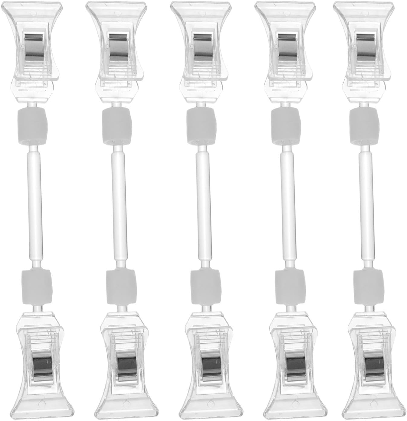 Pince publicitaire transparente pour étiquette de prix, support de panneau de rayon, lot