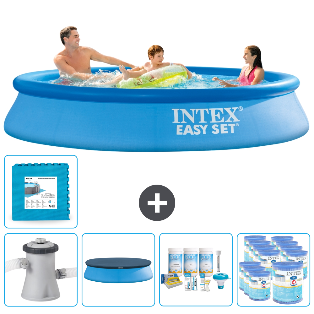Intex Piscina Easy Set Rotonda - 305x61 Cm - 8-pezzi  Scb16 Intex
