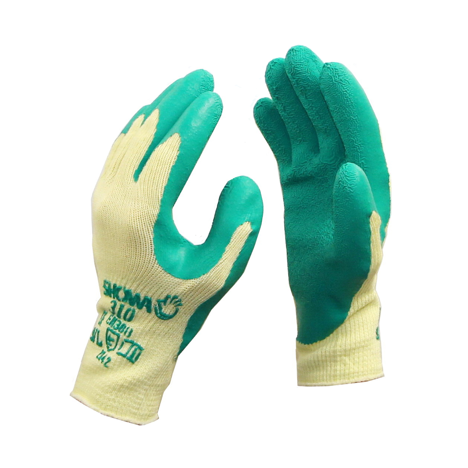 Showa Grün/Weiss Schutzhandschuhe, Baumwoll-Strickhandschuh (Xl) - Bild 3