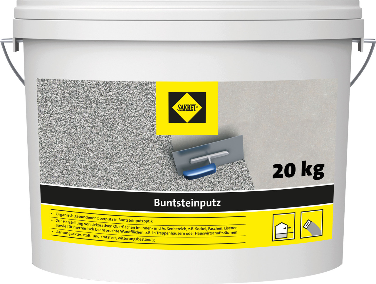 SAKRET Buntsteinputz schwarz-weiß 20 kg - Image 2