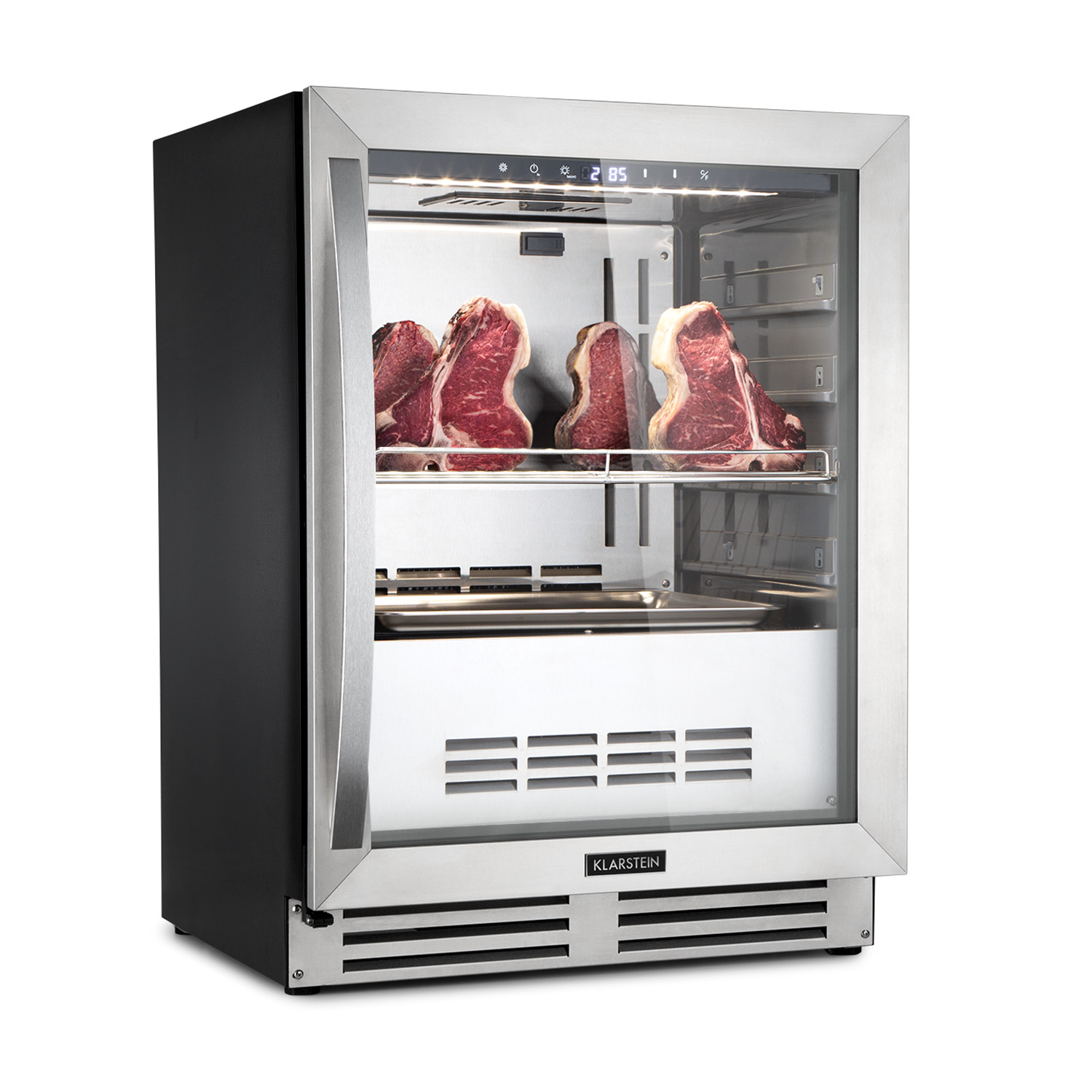 Klarstein Steakhouse Pro Meat Ripening Cabinet 1 Zone 98l 1-25°c Touch Stainless Steel Door