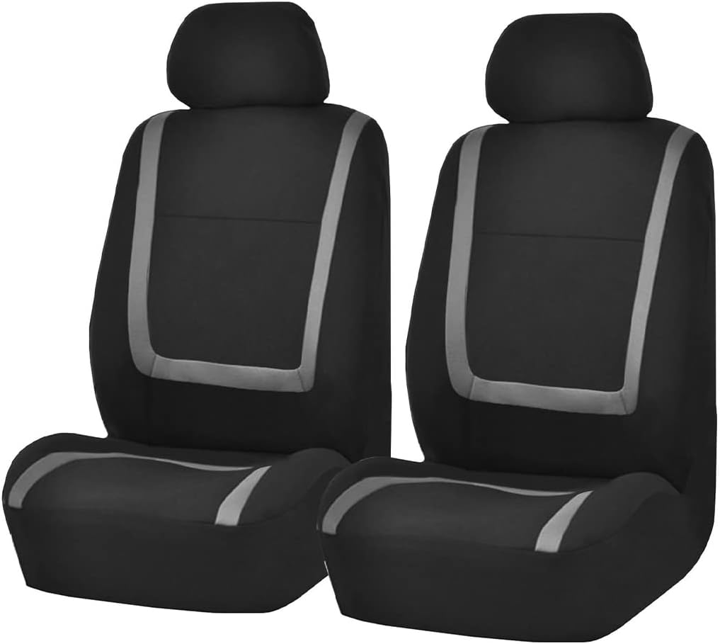 Msbd Grau Universal-Autositzbezug Universal-Autositzbezug-Set Universal-Autositzbezüge Für Fahrer Und Beifahrer Zubehör Für Die Innenraumgestaltung (Grau)