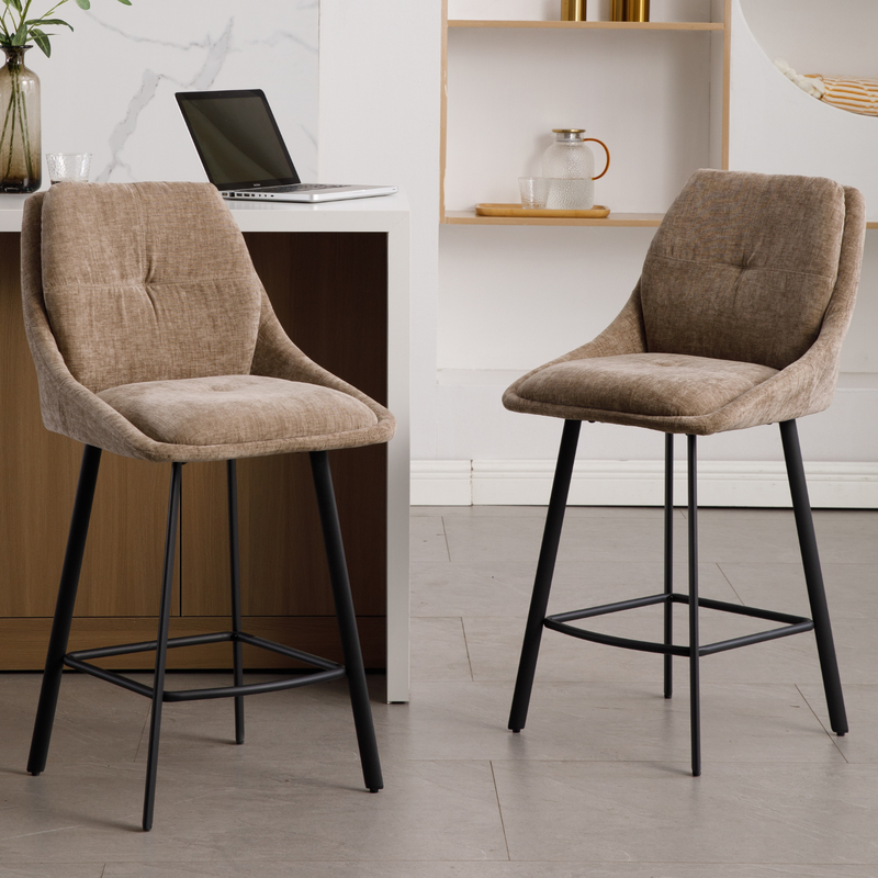 Tabouret De Bar Lot De 2 Chaises De Bar Haute Cuisine Avec Coussin