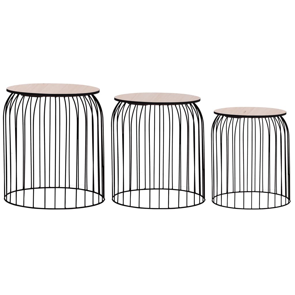 Coffee Tables 3 Pcs Black Vidaxl