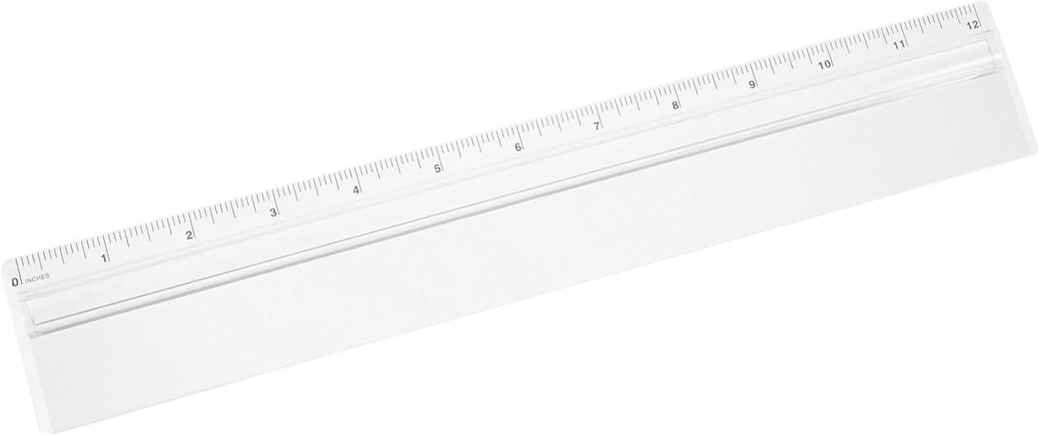 Règle loupe transparente avec échelle et fonction grossissante, format compact