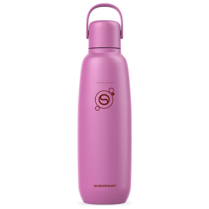 Sodastream 0.9L fizz and go Cool Guava DWS Edelstahlflasche – Wassersprudler Zubehör – pink