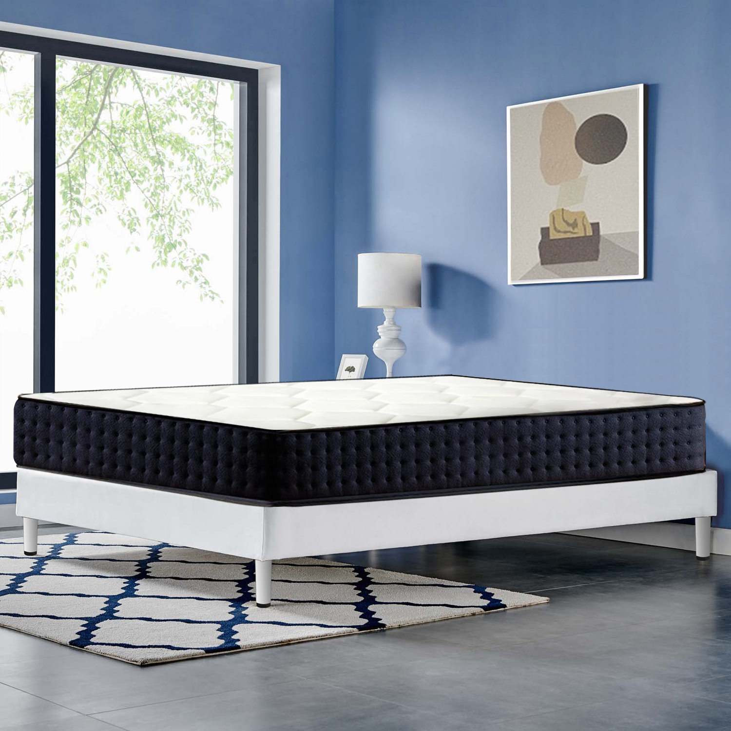 Lit 140x190 - Ensemble Sommier Et Matelas - Matelas 140x190x25 Mémoire