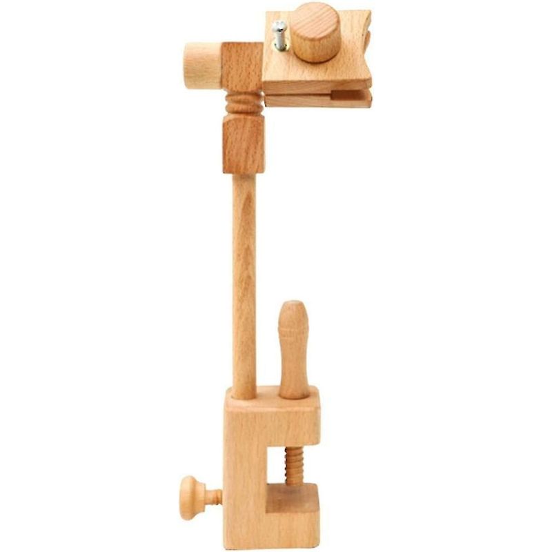 Support de cerceau à broder en bois de hêtre, pince pour table, hauteur réglable 3-10 cm
