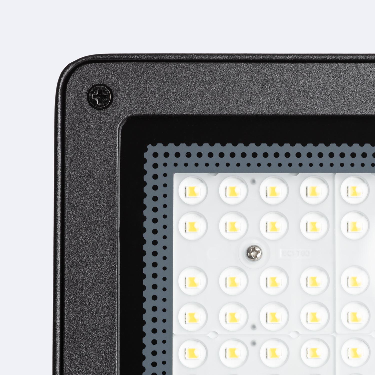 Proiettore Led 50w Regolabile Triac 170 Lm/w Ip65 Elegance Slim Pro Nero 3000k Bianco Caldo Asimmetrica 30ºx90º