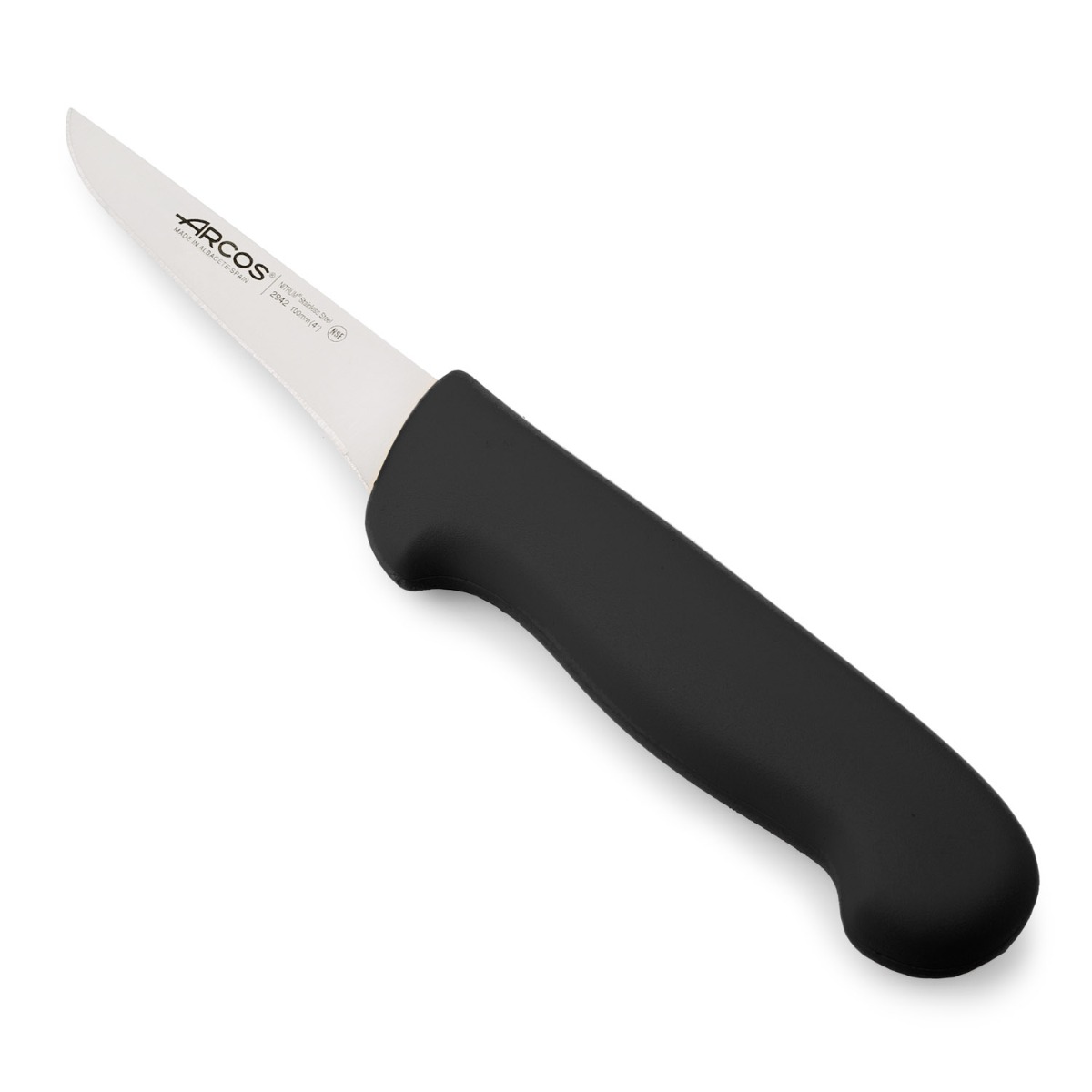 Arcos Schwarz Es Entboniermesser Serie 2900 (100 Mm) - Dünne Klinge Mit Charakteristischer Krümmung Und Glatter Schneide. Perfekt Zum Entfernen Von Knochen Aus Fleisch. - Bild 3