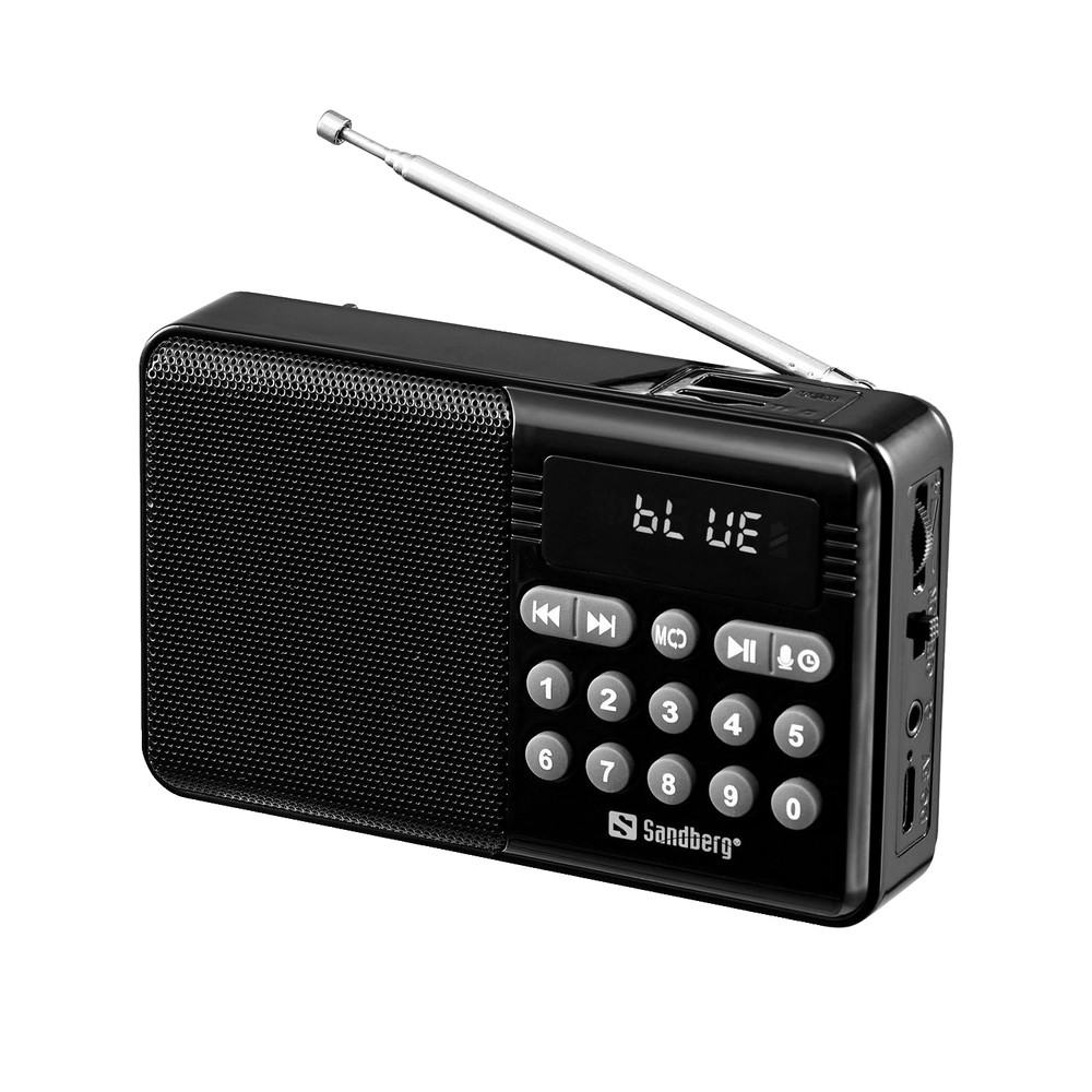 Oem Schwarz Sandberg Radio Fm+Bt Usb Microsd