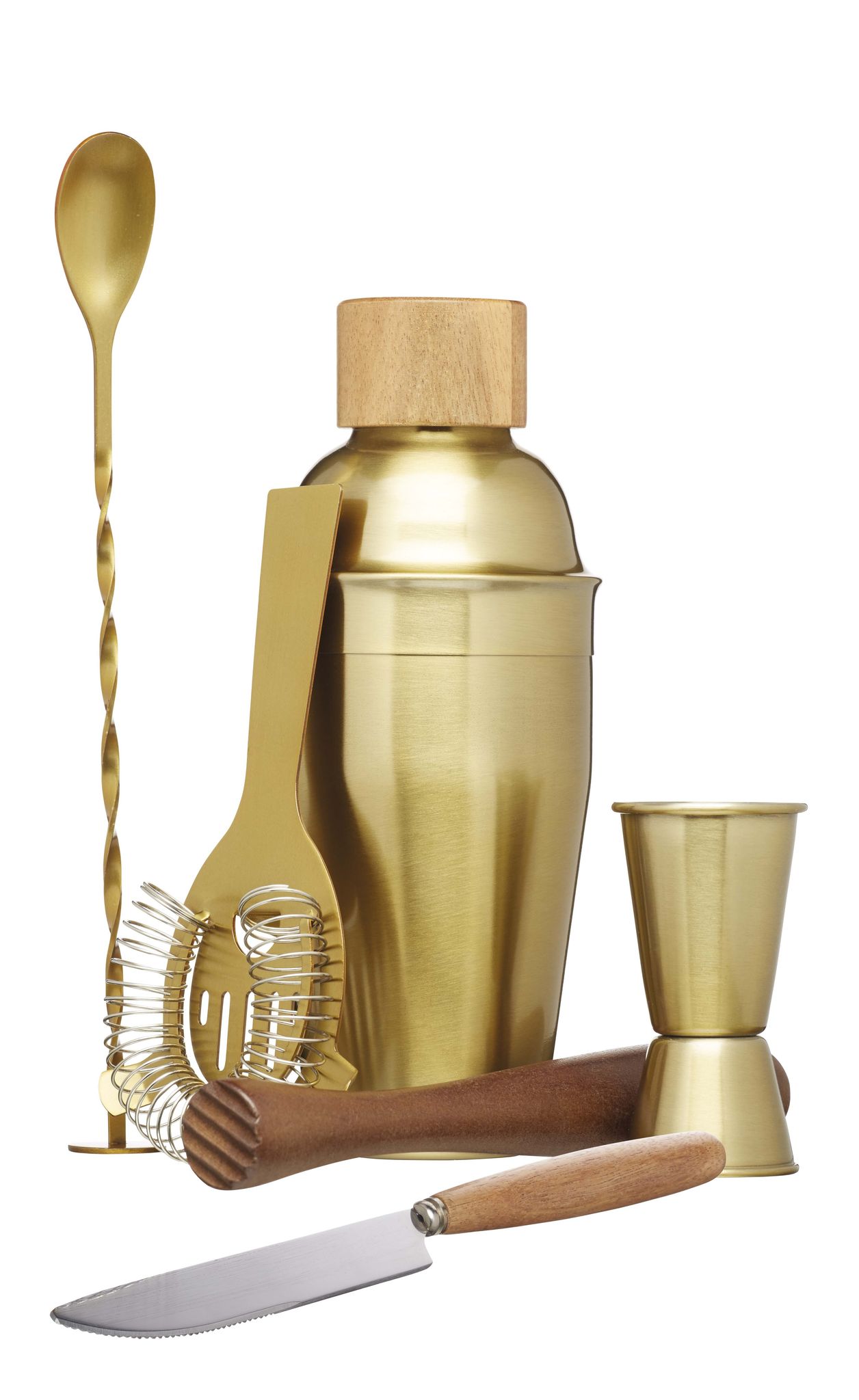 Colnk Gelb Bar Craft Set De Cocktail Geschenk De, 6-Teilig, Messing, Gold, 28 X 32 X 28 Cm