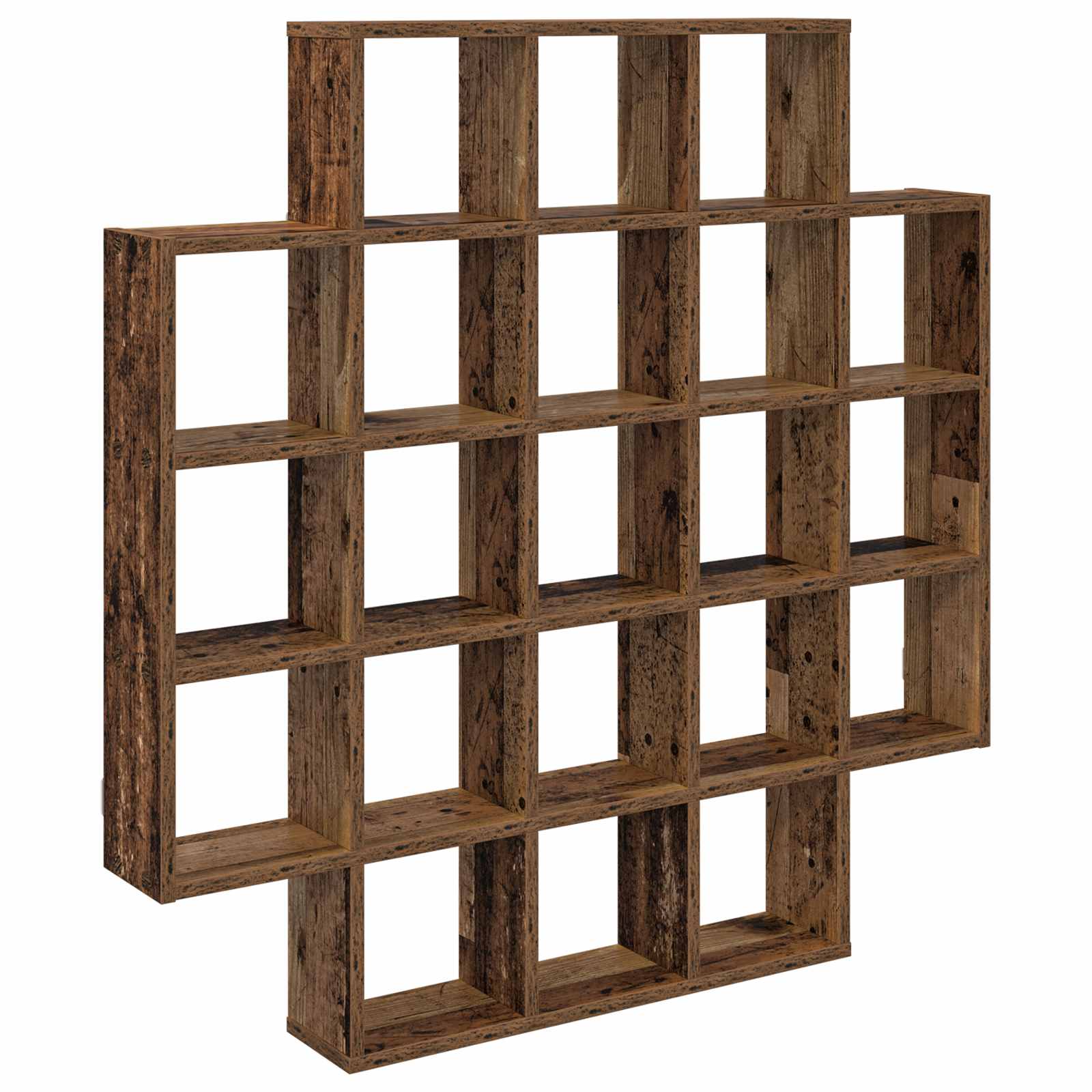 Vidaxl Braun Wall Shelf Old Wood 100 X 13 X 100 Cm Engineered Wood